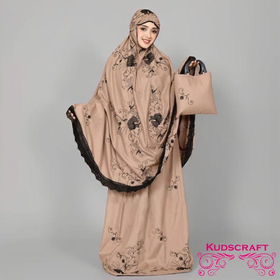 Luxury Women's Mukena - Nayima Premium Cotton with Exclusive Embroider,  Prayer Dress, Mukena, Prayer Set, Prayer clothes