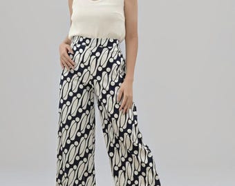 Culottes batik de algodón elástico, cómodos y elegantes, ropa tradicional, pantalones, pantalones bohemios, pantalones étnicos, pantalones de pierna ancha, pantalones hippies