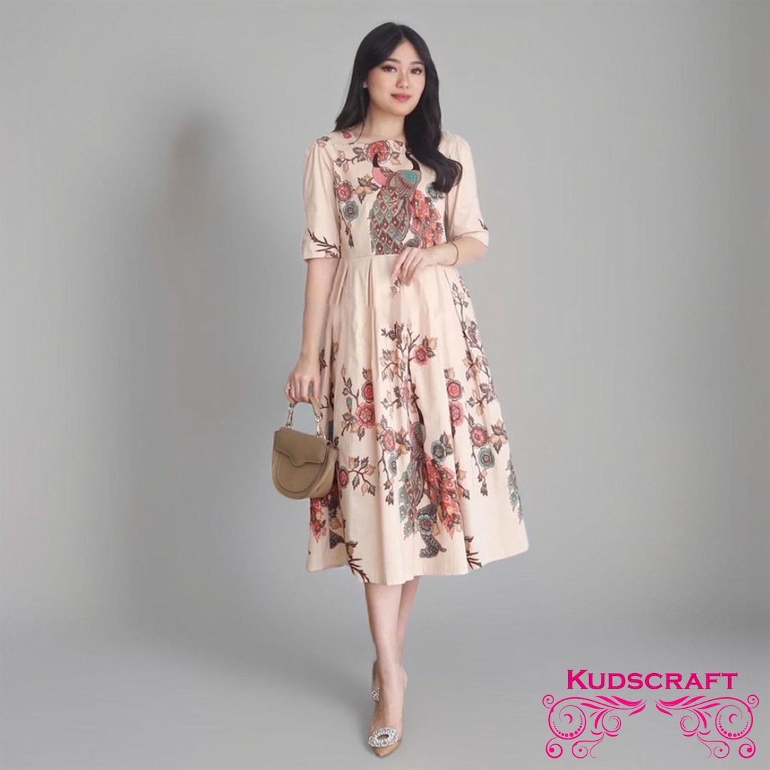 Women's Batik Cap Sleeve Dress - Heritage Blossom