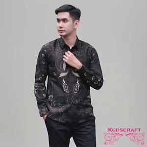 Modern Batik Shirt for Men – Sawonggaling Long Sleeve Regular Fit, Men Batik, Batik, Men Batik Shirt, Batik Shirt, Batik for Men