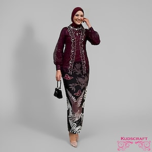 Mega Series Modern Kebaya with Kutubaru Design, Modern Kebaya, Kebaya Encim, Kebaya Dress, Kebaya Bali, Kebaya Set, Batik