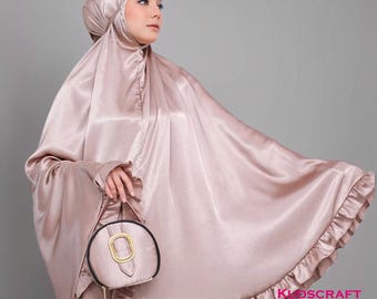 Premium Silk Mukena for Women - Canza Series with 2in1 Style, Women Prayer Set, Prayer Dress, Mukena, Prayer Set, Prayer clothes