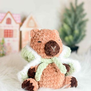Crochet Capybara Amigurumi Pattern PDF – Beginner Friendly Plush Toy with Bonus Cape | Cocoa Cappy