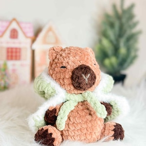 Crochet Capybara Amigurumi Pattern PDF – Beginner Friendly Plush Toy with Bonus Cape | Cocoa Cappy