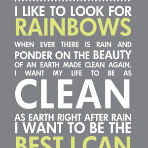 I like to look for rainbows baptism print -INSTANT DOWNLOAD