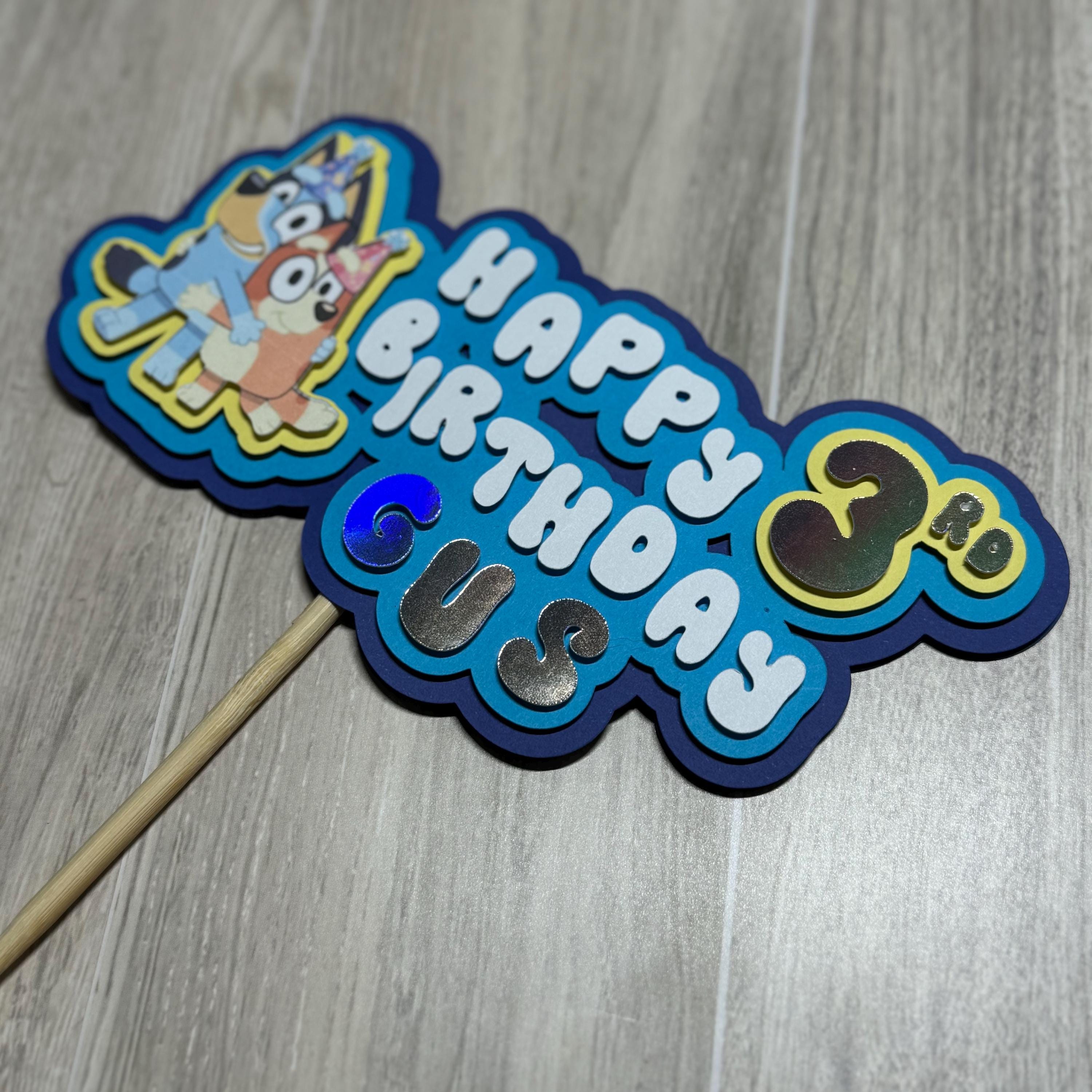 Bluey Cake Topper with Age