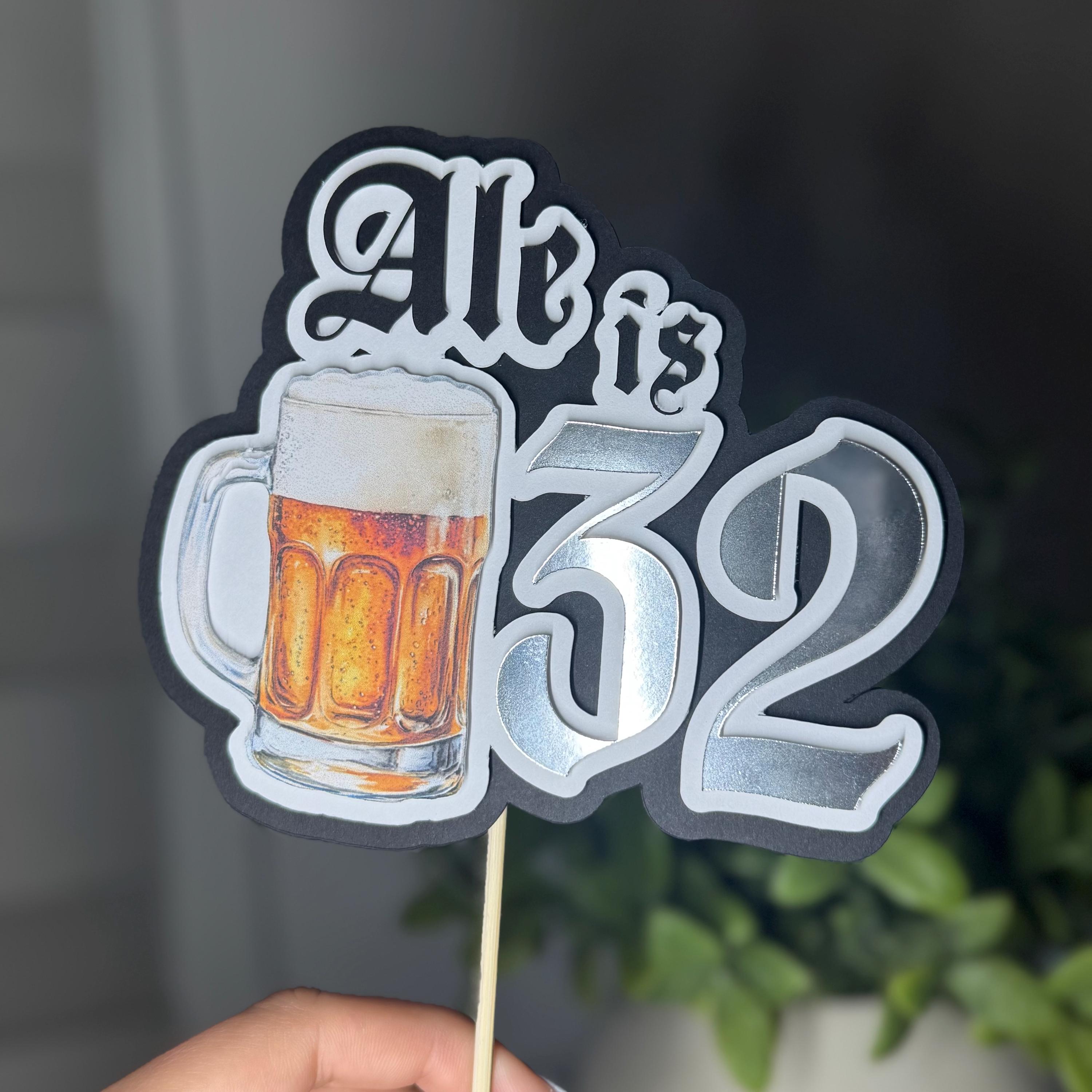 Personalized Beer Mug Cake Topper: Custom Birthday Party Decor - Etsy