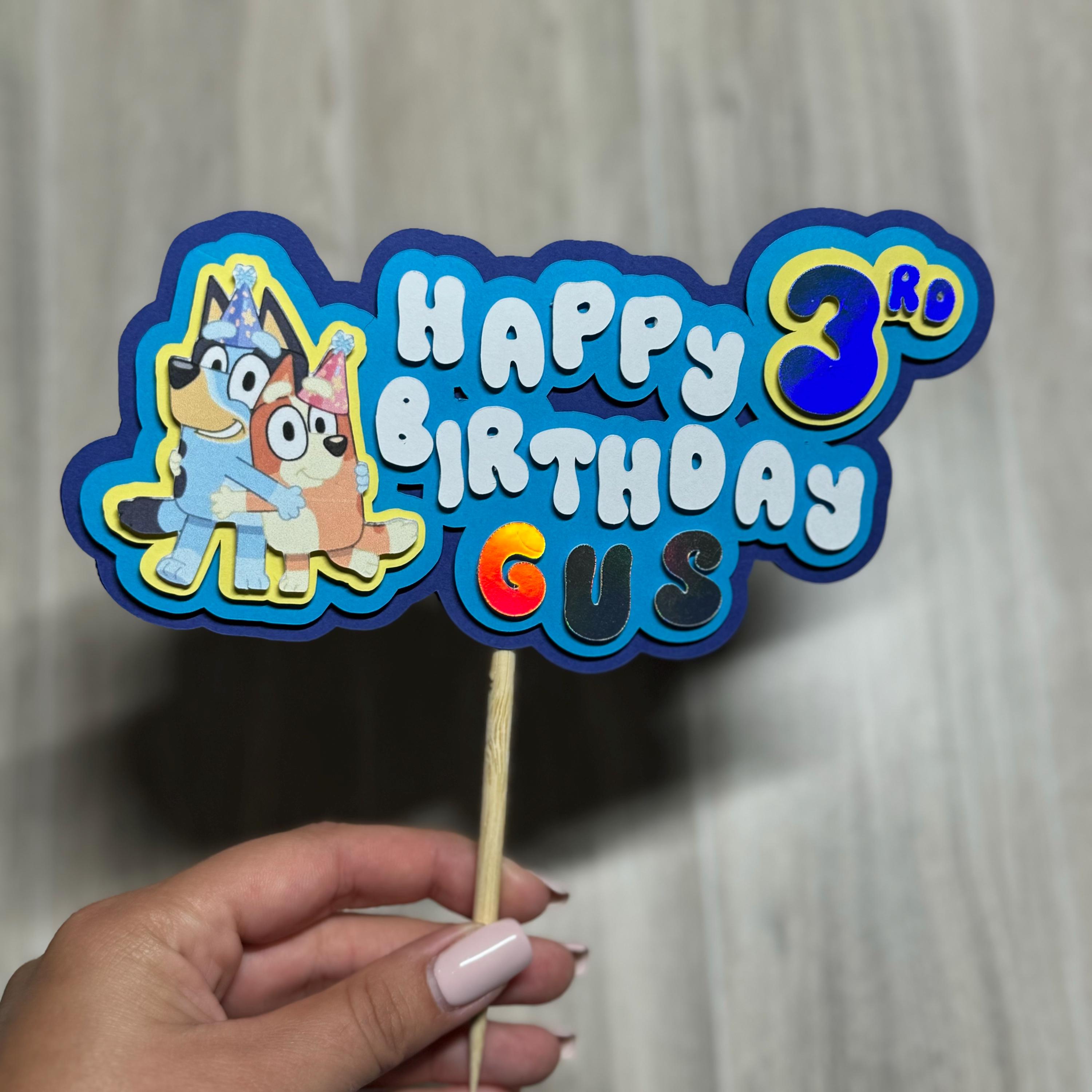 Bluey Cake Topper with Age