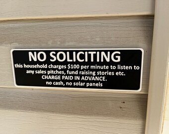 no soliciting sign