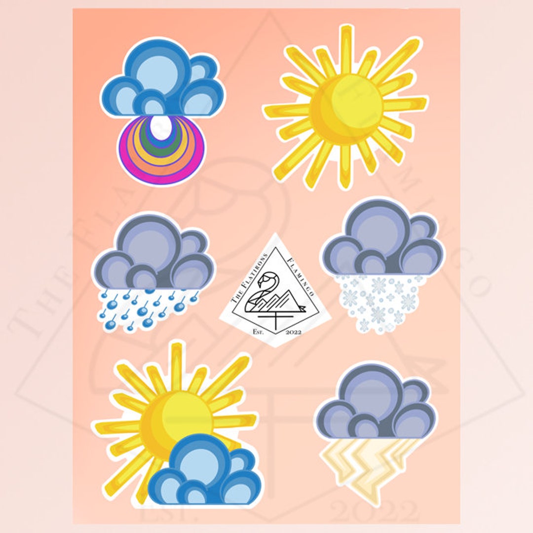 Kansas Weather Sticker Weather - Sticker Sheet - Etsy