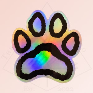 Paw Print- Holographic Sticker