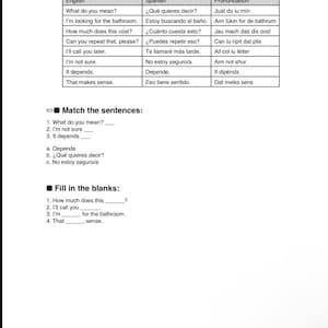 スペイン語英語翻訳と学習ガイド Ingles Espanol Traducción aprender ingles フラッシュカード Learn English