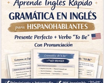 English Grammar for Spanish Speakers PDF | Verb To Be + Present Perfect | ESL Workbook | Inglés para Hispanohablantes | Printable Worksheets
