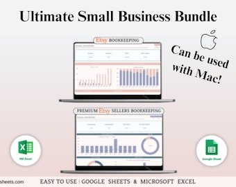 Etsy, Small Business Bookkeeping Template Excel Bookkeeping Spreadsheet Business Expense Tracker Sales Tracker Accounting, income, Templates