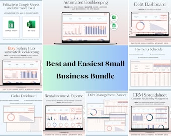 Etsy, Small Business Bookkeeping Template Excel Bookkeeping Spreadsheet Business Expense Tracker Sales Tracker Accounting, income, Templates