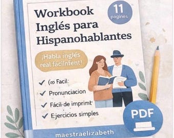 English Workbook for Spanish Speakers | Real-Life Practice, Pronunciation (PDF Download)