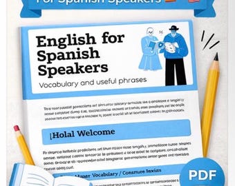 ESL English Workbook for Spanish Speakers | Vocabulary, Phrases (PDF)