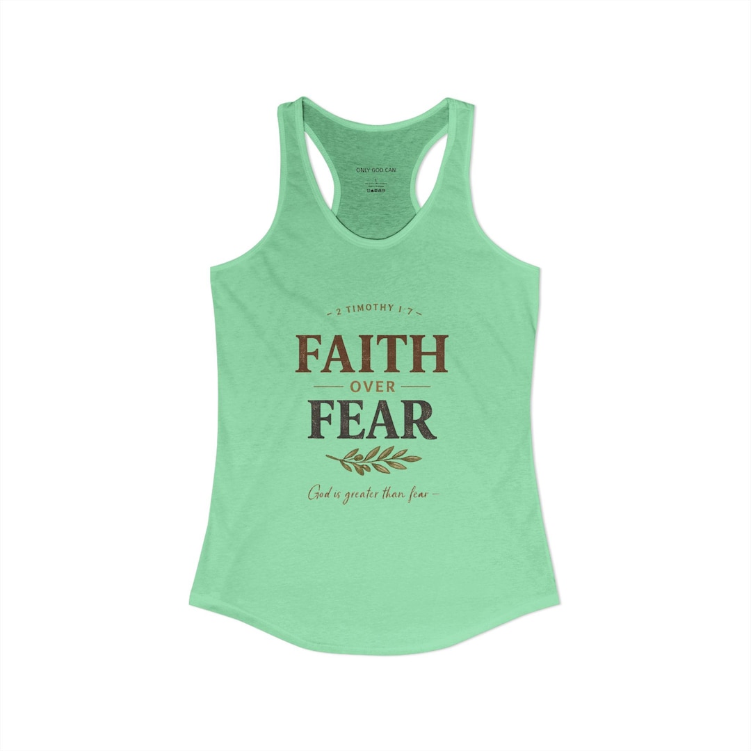 Christian Faith Over Fear Tank Top - Etsy
