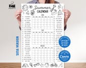 Editable 2026 Summer Calendar Poster, Activities Checklist, Printable Bucket List, Digital Download SC1