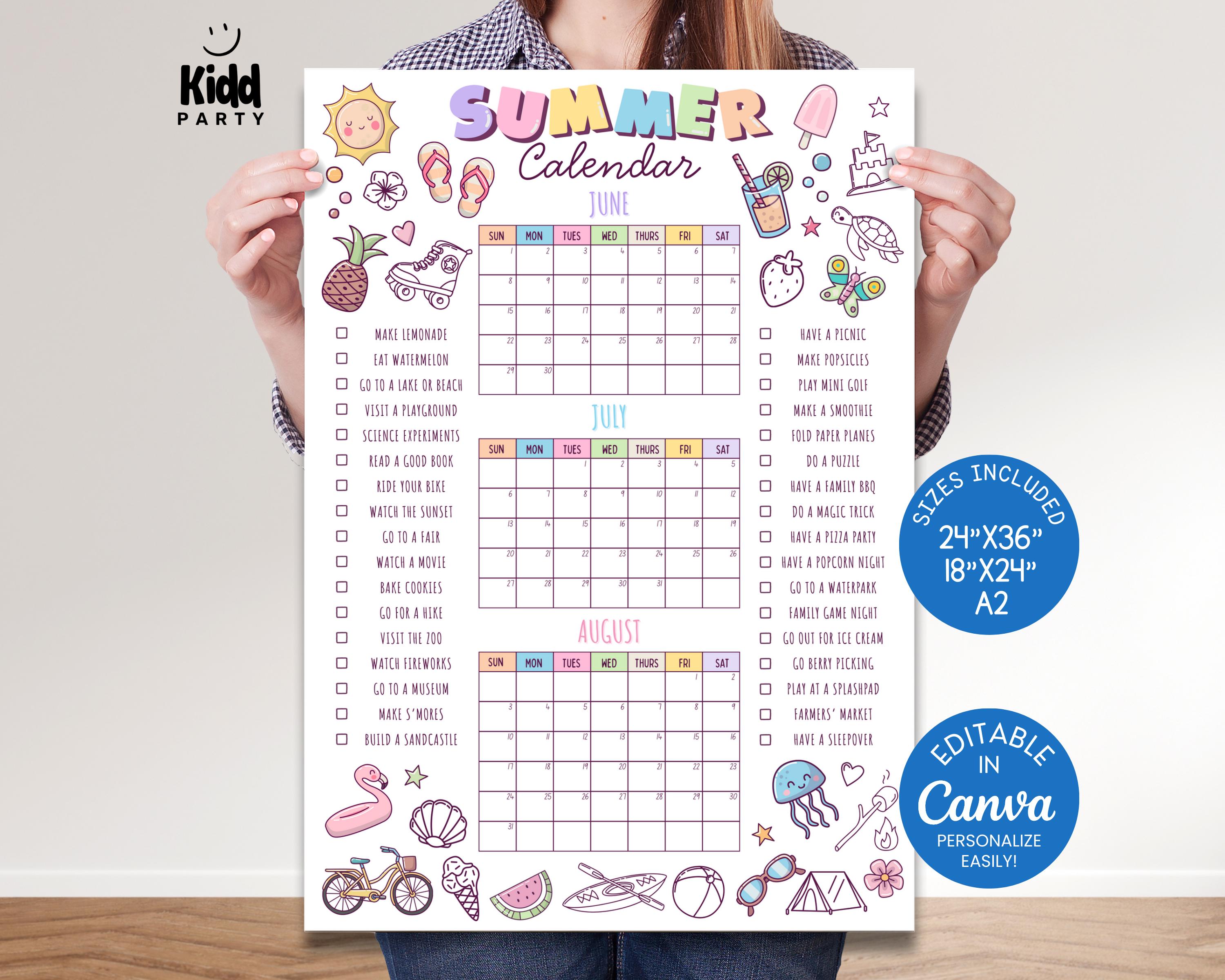 Bucket List Calendar - Etsy