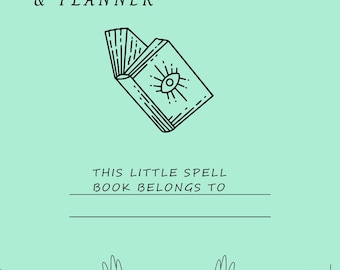 Witch planner PDF Manifestation Journal spell book planner moon phase tracker  digital grimoire witchy gift tarot tracker Instant Download
