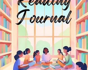 Digital reading Journal PDF Book tracker planner reading journal book review notebook reading challenge Printable