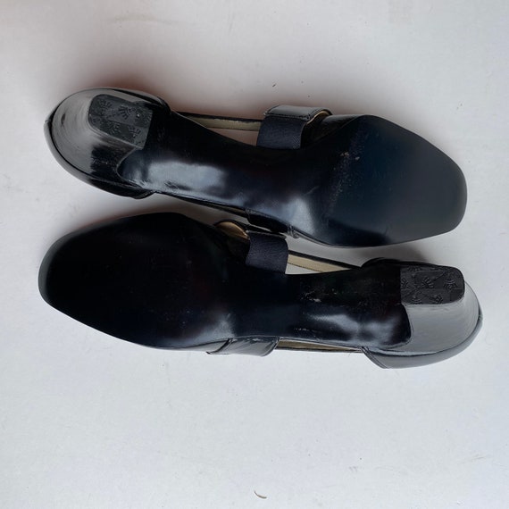 Sz. 7.5  | Deadstock Vintage 60s Black Patent Lea… - image 6