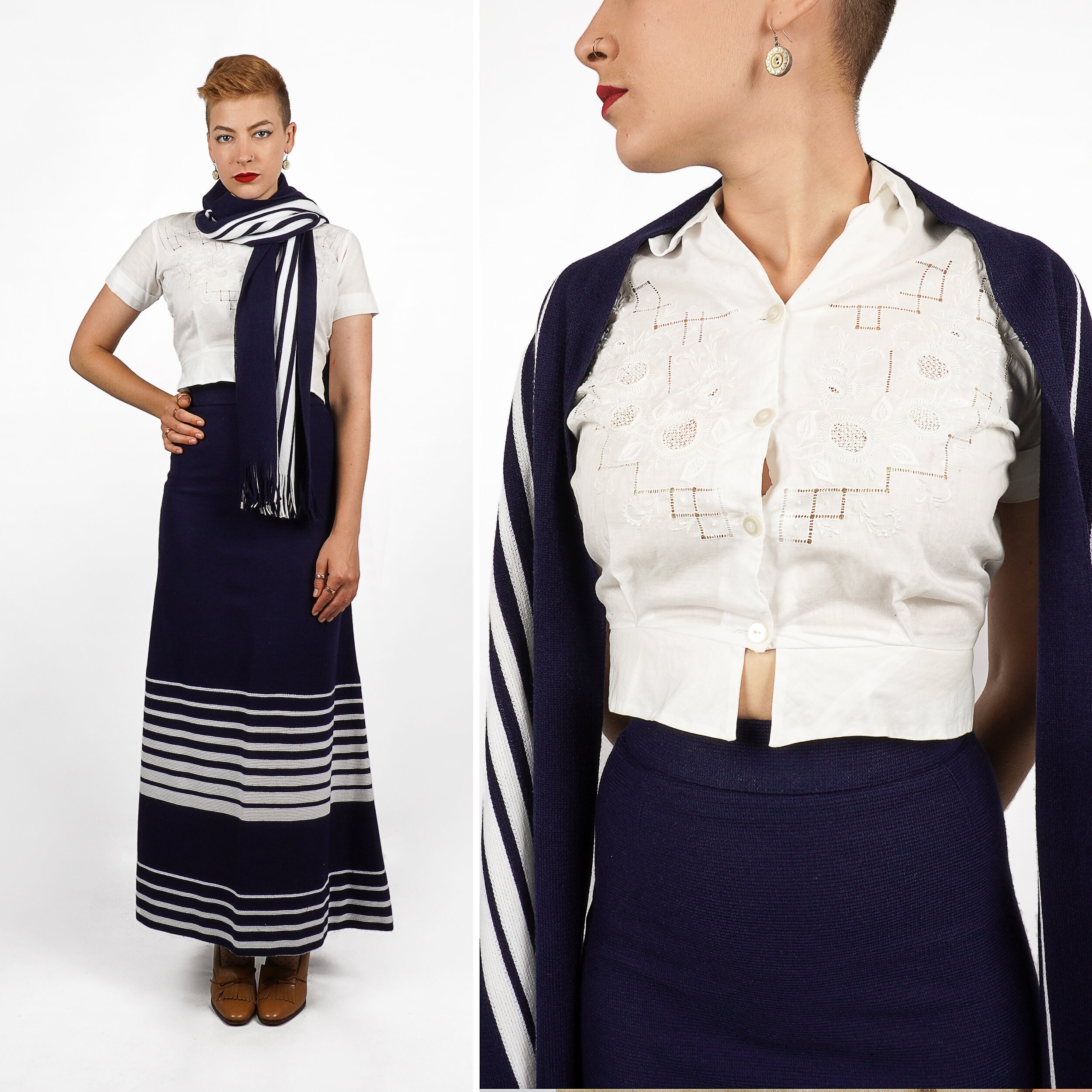 andmary Blair ribbon knit tops＆skirt | battlefieldbiker.com 