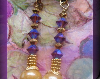 Persian Earrings Handmade with Vintage Swarovski Beads Four Styles