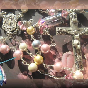 Handmade Rosaries Freshwater Pearls South Sea Shell Pearls  & Swarovski 925 SS U Pick Yours