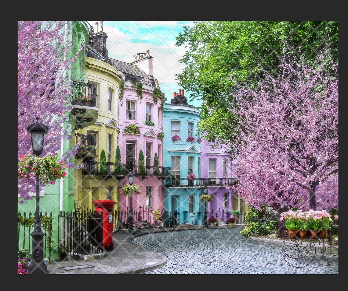 Cherry Tree Lane London Square photographer template Vintage Etsy