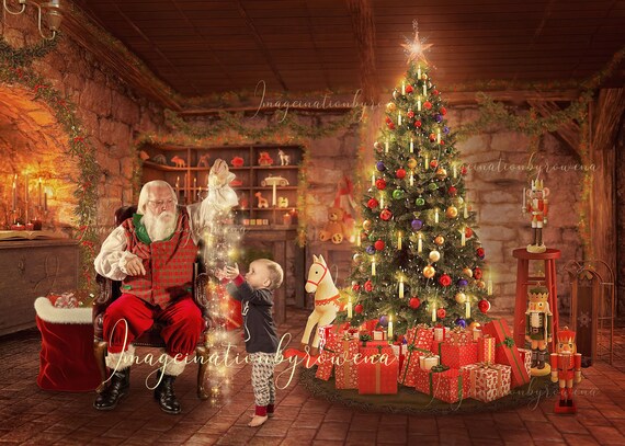 Natale Reale.Polvere Magica Di Sparkle Babbo Natale Reale Cavallo A Dondolo Etsy