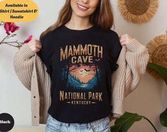 Retro Style Mammoth Cave National Park TShirt, Vintage Kentucky Souvenir, Cave Bats Sweatshirt Hoodie