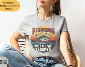 Retro Style Funny Fishing Shirt, Vintage Inspired Fish Lover Top, Fisherman Humor Sweatshirt Hoodie