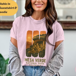 Mesa Verde National Park Tshirt Sweatshirt Hoodie, Cliff Dwelling Tee, Ancient Colorado Design, Comfort Colors Hiking Gift, Southwest Travel