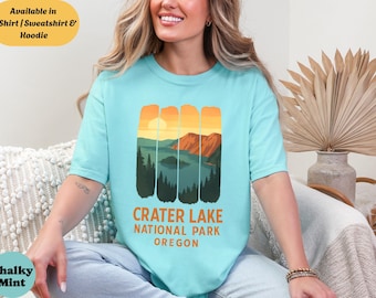 Crater Lake National Park Shirt, Oregon Mountains Lake Tee, Nature Lovers Graphic Sweatshirt Hoodie