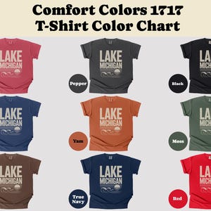 Comfort Colors 1717 T-Shirt, Lake Michigan Tee, Unisex Graphic Tee, Vintage Style Shirt, Retro Design, Soft and Comfortable, Gift Idea