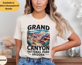 Grand Canyon Arizona Shirt, National Park Crewneck Tee, Outdoors Adventure Nature Hiking Sweatshirt Hoodie