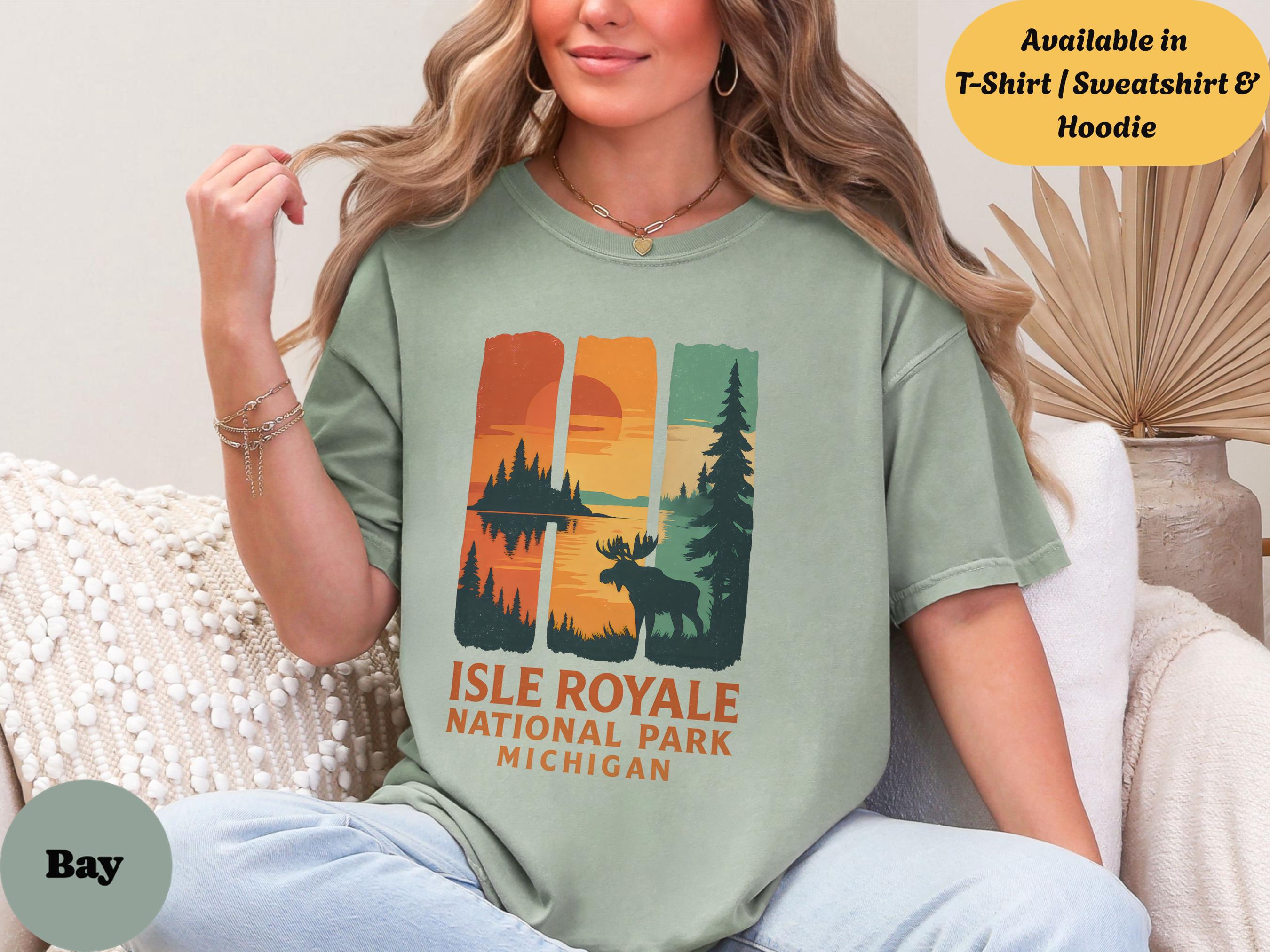 アイルロイヤル国立公園シャツ、ミシガンウィルダネスムースTシャツ 