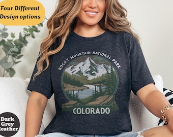 Vintage Rocky Mountain National Park Shirts, Colorado Wildtiere Rundhalsausschnitt, Retro Naturliebhaber Souvenir