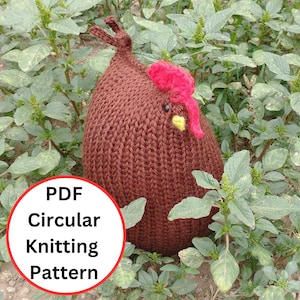 Addi knitting machine pattern, knit chicken pattern, knitting pattern, Sentro machine, chicken lover gift, Christmas stocking stuffer image 1