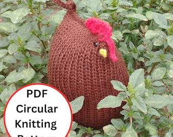 Addi knitting machine pattern, knit chicken pattern, knitting pattern, Sentro pattern, chicken lover gift, circular knitting machine pattern