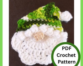 crochet gnome ornament, crochet pattern, crochet christmas gnome pattern, gnome lover gift, easy crochet pattern, beginner crochet, gnome