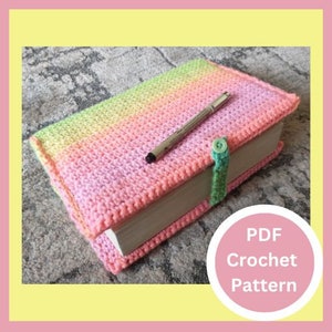 Crochet book cover pattern, crochet pattern, bible cover pattern, crochet gift, crochet bible bag pattern, back to school crochet