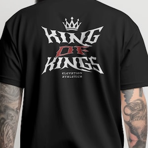 King of Kings Short Sleeve Tee, Christian streetwear, Activewear, Pump cover, Gym shirt, Jesus shirt, Jesus, faith, Motivation, Christian