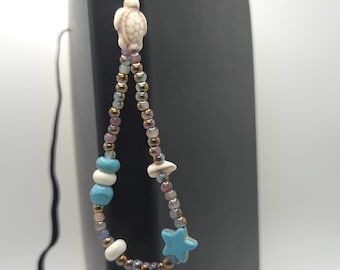 Beach Vacation Metal Beaded Bookmark