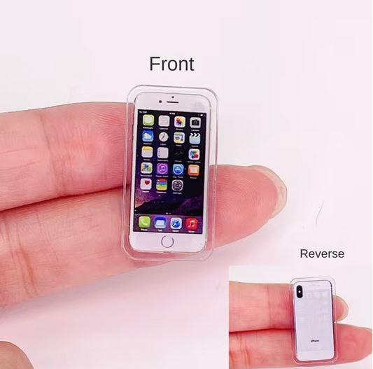 Dollhouse Miniature Cell Phone 1/6 Scale I _phone Design App le logo on backside