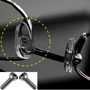 Eyeglass Nose Pads Replacement SCREW ON High Quality Soft Silicone Glasses Repair 1 Pair