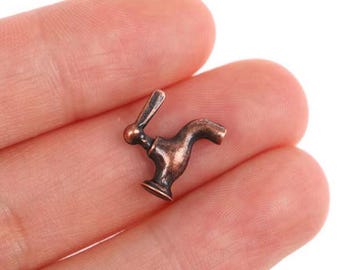 Dollhouse Miniature Metal Faucet Silver 1/12 Scale