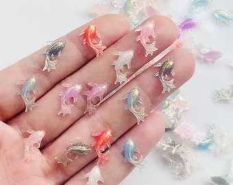 Dollhouse Tiny Glitter Fish for Fish Pond or Aquarium 1/12 Scale